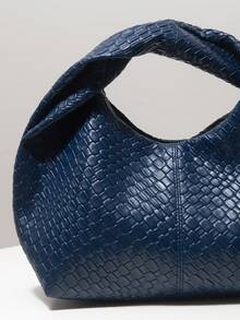 女款包包 抓皺包包 復古包包 通勤女包 優雅女用錢包 禮物 秋冬款 日常使用 百搭 - 藍色 - 查看 4