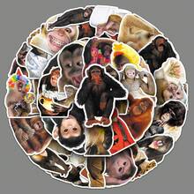 50pcs Funny Monkey Expression Stickers, Crazy Ape Decorative Stickers For Planner, Notebook, Laptop - Multicolor - View 7