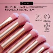 BS-MALL Luxury 16pcs Pink Long Handle Makeup Brush Set, Gift For Girlfriend, Makeup Tool Set Including Foundation Brush, Eyeshadow Brush, Blush Brush - Watermelon Pink - View 6
