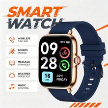 [Jam Tangan Pintar] Jam Tangan Pintar Layar Sentuh Definisi Tinggi 1,83 Inci, Tali Silikon Lembut, Mendukung Notifikasi Panggilan/SMS, Pedometer, Penghitung Kalori, Pelacak Kebugaran, Berbagai Mode Olahraga, Jam Tangan Pintar Multifungsi, Unisex, Kompatibel dengan Sistem iOS dan Android, Cocok untuk Penggunaan di Gym, Pemakaian Sehari-hari, dan Hadiah Natal/Ulang Tahun yang Ideal - MultiWarna - View 8