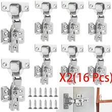 8/16 Pcs Cabinet Hinges With Screws - Inset Mute Hydraulic Soft Close Hinges For Kitchen Cupboard, Wardrobe Door, Cabinet Doors, Bedroom Furniture, Wood Box - Cabinet Hinges - View 11