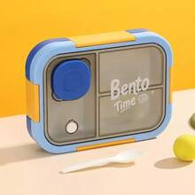 1pc Minimalist Student Lunch Box 304 Stainless Steel Divided Compartment Sealed Portable Fruit Meal Box For Office Workers - Multicolor - View 12