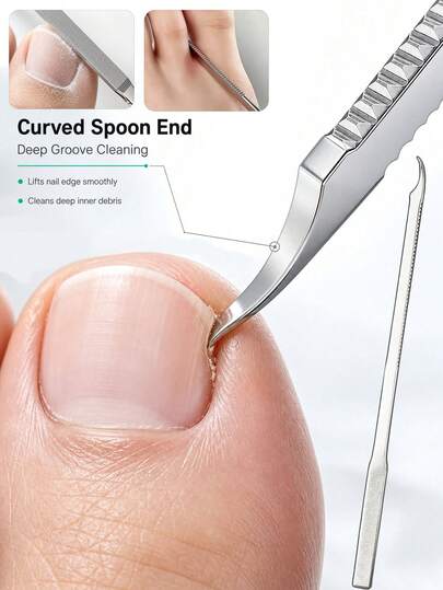 3-In-1 Foot Nail Care Tool, Toe Nail File And Lifter, Professional Nail Debris Remover, Nail File, Ingrown Nail Tool (1/3/5PCS)