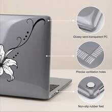 1-Piece Clear Crystal Shockproof Protective Case For MacBook/Matebook,Full Transparent Hard PC Cover With Cooling Vents,Snug Fit Laptop Shell,Compatible With 13 Neo/13.3 Air/13.3 Pro/13.6Air/14.2 Pro/15Air/16.2Pro/D16/14 Ultra - View 8
