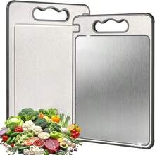 1PC Titanium Alloy Double-Sided Cutting Board, Reversible Kitchen Chopping Board With Built-In Juice Groove, Dishwasher , Multi-Functional Prep Board For Daily Home Use And Baking, Thoughtful Gift For Friends And Family - View 6