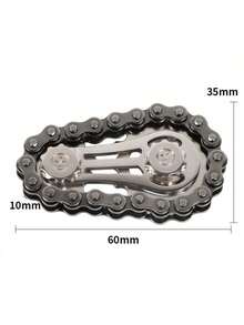 Multi-Play Stress Relief Finger Gear Flywheel Spinner, New Fingertip Gyro Stress Relief Gadget, Gear Mechanical Metal Toy, Bike Chain Gear , Alloy Metal Fingertip Gyro Stress Relief Toy, Rainbow Sensory Fidget Toy For Kids Adults, EDC Desk Toy For Anxiety ADHD, Office School Birthday Gift - Multicolor - View 8