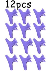 12/3pcs Butterfly Hair Clips, Multi-Functional For Home Salon Daily Wear Styling, Sectioning, Butterfly Hair Clips, Salon-Grade Hair Clips, Suitable For Haircutting, Styling, Sectioning And Dyeing Hair Accessories - Multicolor a - View 9