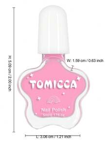 TOMICCA 5ml 10入快乾水性彩色指甲油，易卸除不傷甲，適合初學者居家DIY、美甲店使用或送禮 - 彩色 - 查看 9