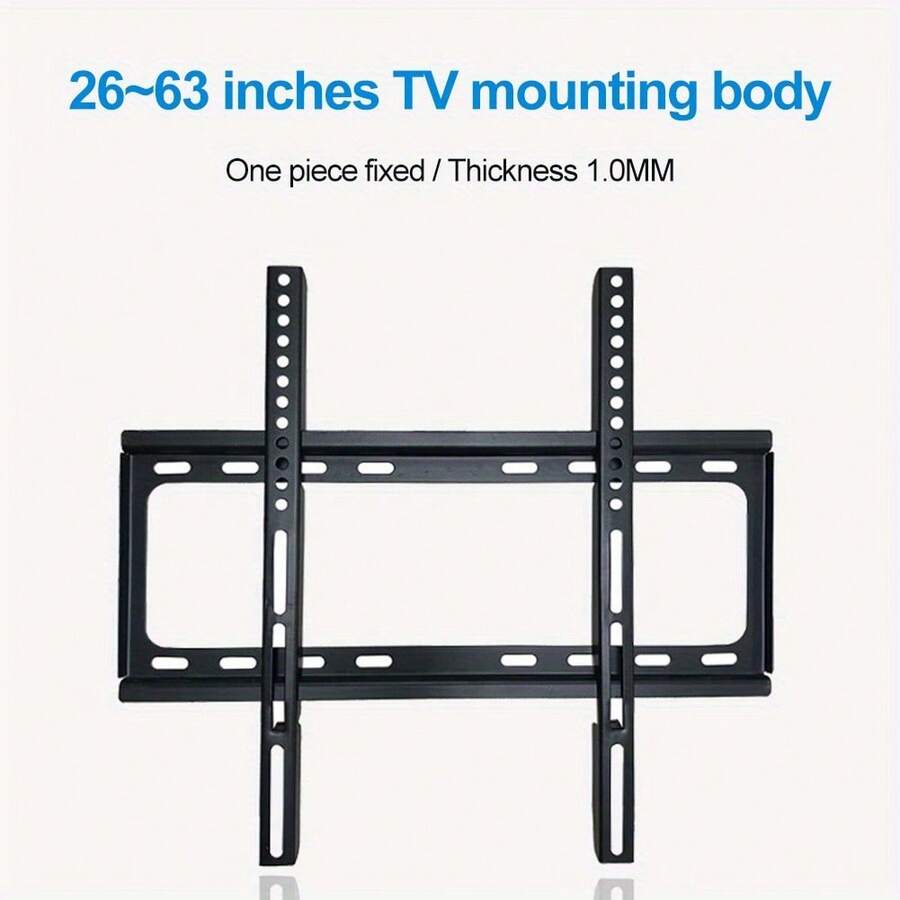 1 Ultra-Slim TV Wall Mount For 26-60 Inch TVs - Low Profile Design, Max Load 50kg (110lbs), VESA 400x400mm - Securely Mount Your TV For A Stunning Visual Experience - Black - View 1