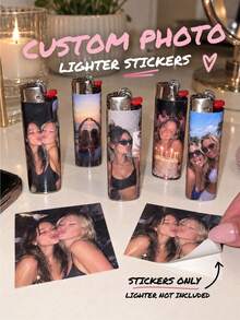 1/6/12/18pcs Customized Lighter Stickers, Personalized Exclusive Text Labels, Suitable For Lighter Gift Box Decoration, Display, Handmade DIY, Suitable For Gifting To Lovers, Collectors, Family, Friends, Applicable For Anniversary, Holiday Gifts, Men's Private Party - Multicolor 2 - View 3