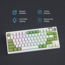 75% MageGee TS75 RGB Gaming Membrane Keyboard, RGB Lighting, Knob Volume Control, 19-Key Anti-Ghosting Office Keyboard, Small & Mini Keyboard For PC/ Laptop/ Win/ Macos/ Family/ Gift - View 10