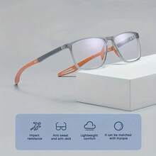 New Unisex Fashion Designer Eyeglasses, Comfortable Anti-Slip Ultra-Light Decorative Glasses - Multicolor - View 3