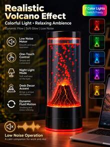 Aquarium Volcano Light, Vibrant LED Lighting, 7 Color Changing Modes, Realistic Volcano Eruption Night Light, Suitable For Aquarium Enthusiasts, Home Decor Relaxing Atmosphere Night Light - View 4