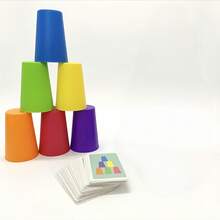 Interactive Two-Player Cup Stacking Game - Rubber Cup Stacking Toy - Enhances Motor Skills And Strategic Ability - Suitable For Classroom Rewards, Party Gifts (Random Accessory Color) - Multicolor - View 11