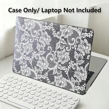 1pc Protective Case, Black & White Lace Print UV Printed Pattern, Laptop Protective Cover, Minimalist Lightweight Durable Protective Case Suitable For 13-Inch Neo Laptop Protective Case A3404 Model/ Air Pro 13.3 13.6 14.2 15.3 16.2 Inch/ Matebook D14/D16 - View 1