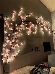 1 buah Lampu Ranting Bunga Sakura, 8 Mode Berkedip, Cocok untuk Penggunaan Dalam/Luar Ruangan di Musim Semi/Panas, Cocok untuk Dekorasi Pernikahan, Suasana Pesta, Hari Valentine, Natal, Ulang Tahun, Upacara Wisuda, dan Lainnya, Estetis - MultiWarna - View 1