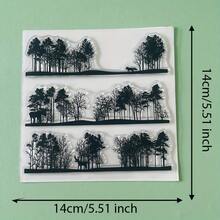 Stempel Silikon Pohon Transparan, Pola Lanskap Hutan Klasik, Segel Karet Transparan untuk Kerajinan Dekoratif DIY, Scrapbooking, Jurnal, Pembuatan Kartu - DS-1 - View 20