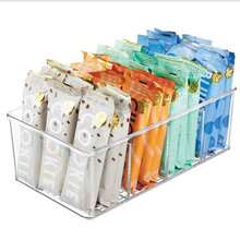 Clear Acrylic Tea Bag Storage Box With Dividers, Multi-Compartment Desktop Organizer For Coffee Capsules, Tea Bags, Kitchen Countertop And Office Coffee Station Organizer - Transparent - View 9