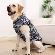 HOLAPET 1 Buah Jaket Anjing Besar Musim Dingin Tebal Hangat Mantel Hewan Peliharaan Pakaian Luar Ruangan Tahan Angin untuk Anjing Cocok untuk Labrador Golden Retriever German Shepherd - MultiWarna - View 5