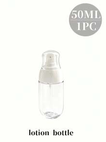 50ML Transparent Refillable Pump Bottle, Spray And Lotion Dual-Use Dispenser, Leak-Proof Screw Cap, Portable Cosmetic Container, Suitable For Home Bathroom, Vacation And Outdoor Travel - A - View 8
