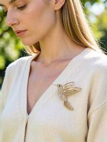 Brooch chim ruồi, phụ kiện thời trang cá nhân hóa cho nữ, có thể đeo như ghim cài áo hàng ngày - Nhiều màu - Xem 2