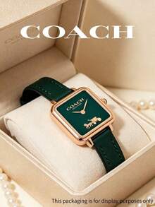 Coach Cass Women's Quartz Watch, Minimalist Commuter Versatile Classic Style, 14504227 - Green - View 2