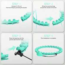 Adult Fitness Weighted Pilates Ring, 47 Inch/120 Cm Large Size, 24 Detachable Sections, Suitable For Women And Beginners - Multicolor - View 6