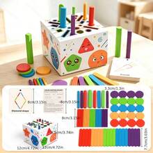 New 5-In-1 3-In-1 Color Sorting Busy Box Educational Toy For Kids, Color & Shape Recognition, Fine Motor Skills Training, Teaching Aid, Holiday Gift - Multicolor - View 12