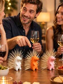 Cute Hedgehog-Shaped Toothpick Holder/Dispenser – Desktop Organizer, Kitchen Countertop Decor, Dining Table Accessory, Home Decor Gift, Creative Storage Item – Perfect For Christmas, Halloween, And Thanksgiving - Multicolor - View 2