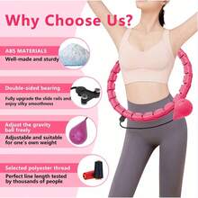 Dụng cụ tập thể dục có trọng lượng cho người lớn, kích thước lớn 47 inch, 24 đoạn tháo rời, phù hợp cho phụ nữ và người mới bắt đầu - Màu tím - Xem 6