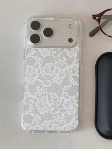 Elegant Romantic Lace Floral Soft Transparent Phone Case, Compatible With IPhone 18 Pro, 18 Pro Max, 17 Pro Max, 17 Pro, 17, 16 Pro Max, 16 Pro, 16, 15, 14, 13, 12 Pro Max, 11, Fashionable Transparent Anti-Drop Protective Cover - Multicolor - View 2