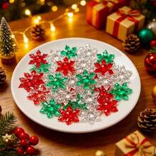 100/300Pcs Fake Snowflake Table Confetti Vase Fillers, Artificial Snow Table Scatters DIY Craft Decor For Christmas, New Year, Winter Wedding & Home Party - Multi-pack - View 4