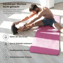 Gymnastikmatte Premium - rutschfeste Fitness- & Yogamatte - Pastellrosa - Übersicht 5