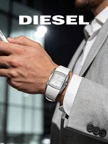 Diesel Croco Digi Series Y2K Retro Crocodile Shaped Digital Watch, All Gold PVD Polished Stainless Steel DZ1406 - Silver - View 6
