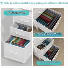 Desk And Drawer Storage - White - View 9