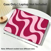 1pc Protective Case, Rose Red & Pink Dual-Color Abstract Fluid UV Printed Pattern, Laptop Protective Sleeve, Minimalist Lightweight Durable Protective Case Suitable For 13-Inch Neo Laptop Protective Case A3404 Model/ Air Pro 13.3 13.6 14.2 15.3 16.2 Inch/ Matebook D14/D16 - View 5