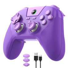 Kontroler Bluetooth Nirkabel G3 dengan Joystick Film Karbon, Motor Asimetris, Dukungan untuk Tiga Mode Koneksi, Tombol Belakang yang Dapat Diprogram Makro, Mode Turbo, dan Baterai 400mAh. Kompatibel dengan P4, P3, Switch, iOS, Android, dan PC. - View 14
