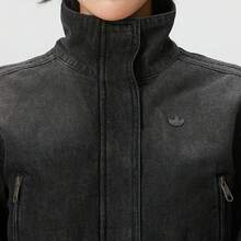 Adidas Women's New Stand-Collar Windproof Denim Jacket - Denim Black - View 5