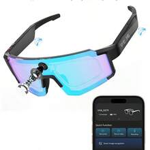 PEJE AI Smart Glasses With Camera, WiFi Bluetooth Voice Assistant - 1080P HD Video Recording & 8MP Camera, Smart Glasses For Music And Calls, Voice Recording, Real-Time Translation, Image Recognition, Interchangeable Lenses, Valentine's Day Gift For Women And Men - View 4