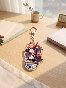 1pc/4pcs Aesthetic Gaming Anime Acrylic Keychains, Popular Strategy Mobile Game Cute Chibi Standee Pendant 2-In-1 Art Series, 2D Chibi Aesthetic And Mobile Game Character Enthusiast Gift - Multicolor - View 7