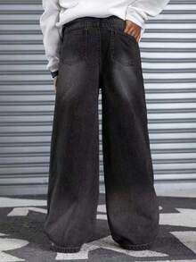 Toddler Spring Denim Jeans, New Fashion Style - Black - View 3