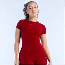 Women Two-Piece Outfits - Red Set - View 1