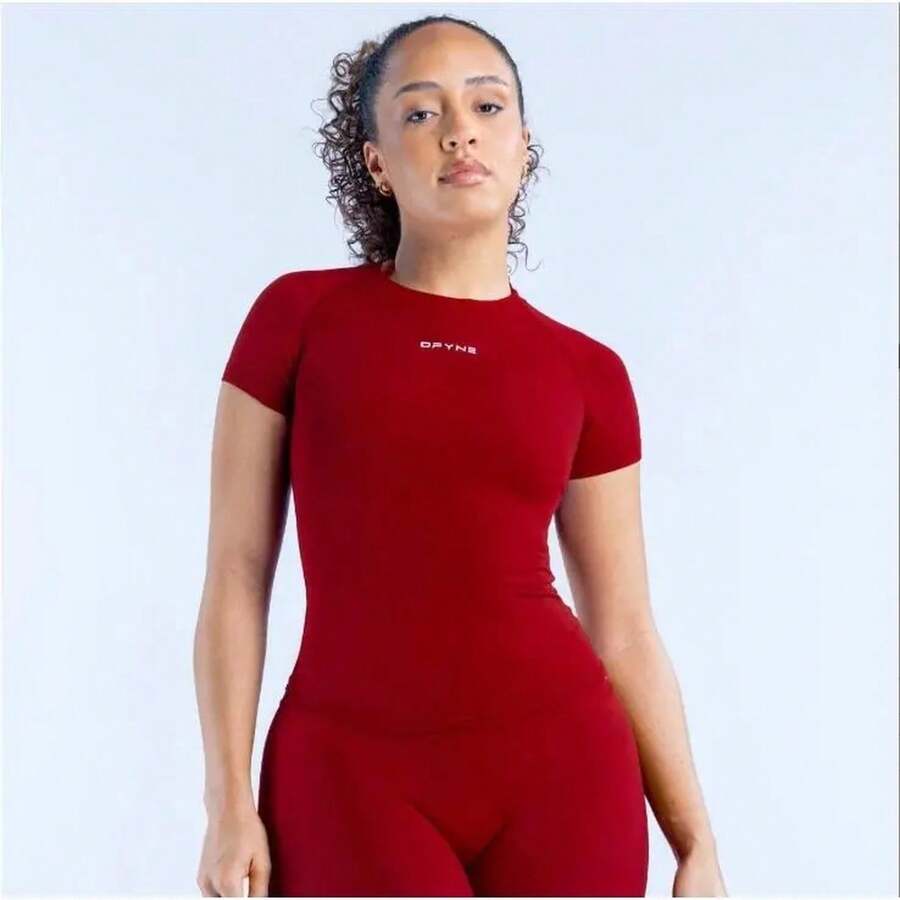 Women Two-Piece Outfits - Red Set - View 1