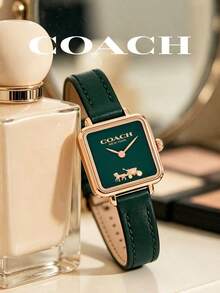 Coach Cass Women's Quartz Watch, Minimalist Commuter Versatile Classic Style, 14504227 - Green - View 4
