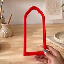 Arched Wall Hanging Clay Cutter - Ceramic Plaque Tool For Plant Impressions And Lavender Prints, Farmhouse Wall Decor, Suitable For Polymer Clay And Slab Construction - Perfect For Beginners And Experienced Potters - Red - View 2