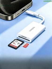 UGREEN CM265 Type-C 2.0 USB 3.0 Card Reader 4.0 High-Speed SD/TF 2-In-1 Single Reader, Supports UHS-I/II Cards, Compatible With USB-C Computers, Apple 16/15/IPad/Mobile Phones/CCD Cameras - View 6