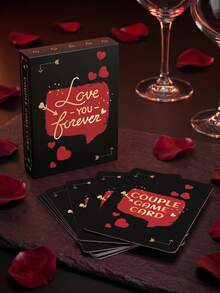 50-Piece Couples Card Game - Romantic Date Night Box With Interactive Challenges & Playful Action Tasks, Engaging Two-Player Activity Game Set, Anniversary, Valentine's Day & Birthday Gifts For Him And Her - View 1