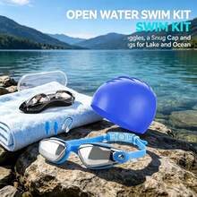 Adult Swim Goggles And Swim Cap Set, High Definition Anti-Fog Electroplated Swimming Goggles For Men And Women, Nose Clip And Earplugs Set - Multicolor - View 6