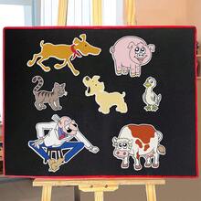 hoojojo 7pcs/Set "Oh No, George!" Felt Story Cards, Interactive Classroom Game Toy, Parent-Child Educational Teaching Aid, Educational Puzzle Toy, Storytelling And Role-Play Props, Back-To-School Essential - Multicolor - View 2