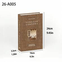 2pcs/1pc Paper Aesthetic Decorative Books, Coffee Table Book Decor - Faux Decorative Books For Decoration - Home Tabletop Decor - Nightstand Decor - Home Bookshelf Decor - Brown and White - View 12
